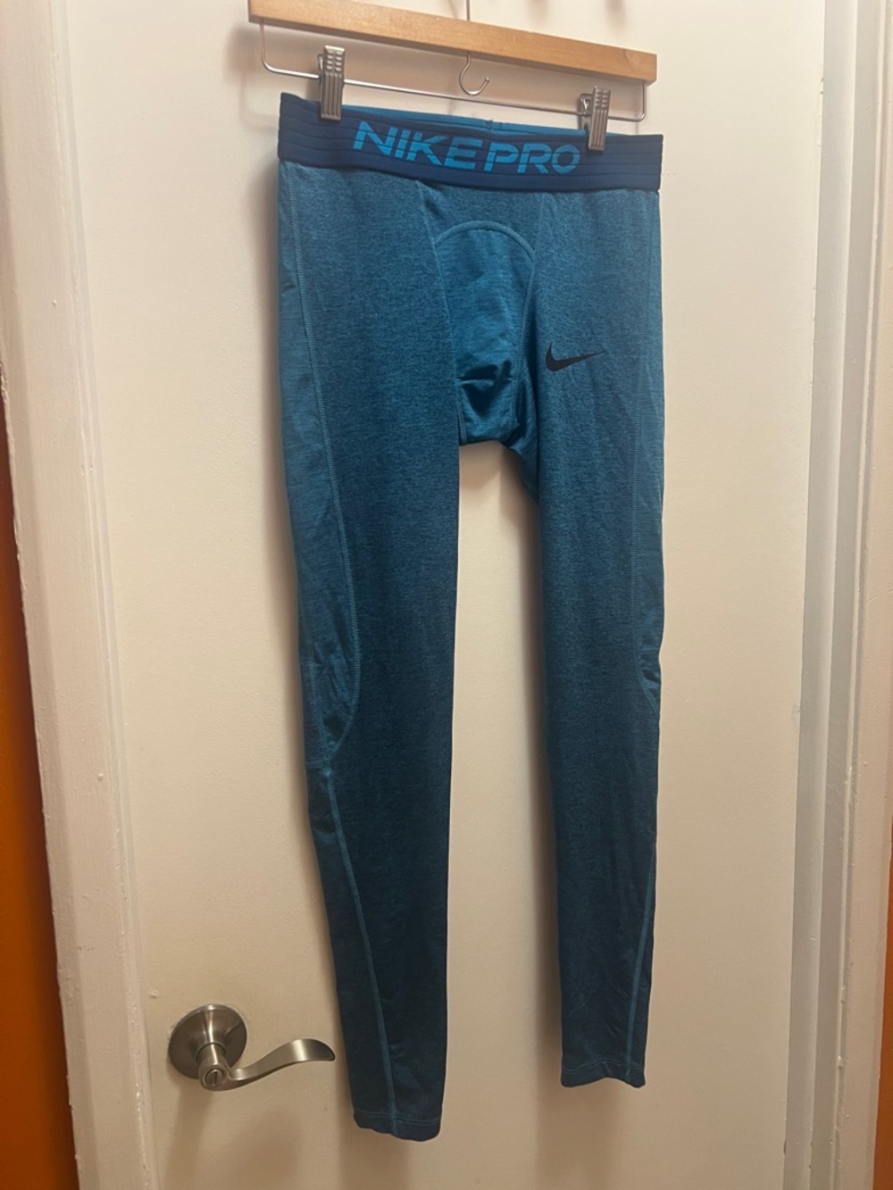 Nike Pro Boy’s Compression Tights - Teal